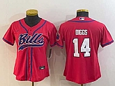 Youth Buffalo Bills #14 Stefon Diggs Red With Patch Cool Base Stitched Baseball Jersey,baseball caps,new era cap wholesale,wholesale hats