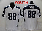 Youth Dallas Cowboys #88 CeeDee Lamb White Thanksgiving Vapor Untouchable Stitched NFL Nike Limited Jersey,baseball caps,new era cap wholesale,wholesale hats