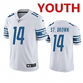 Youth Detroit Lions #14 mon-Ra St. Brown White Vapor Untouchable Limited Stitched Jersey Dzhi,baseball caps,new era cap wholesale,wholesale hats