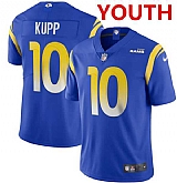 Youth Los Angeles Rams #10 Cooper Kupp 2020 Royal Vapor Limited Stitched NFL Jersey