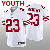 Youth San Francisco 49ers #23 Christian McCaffrey White 2022 Vapor Untouchable Stitched Jersey Dzhi,baseball caps,new era cap wholesale,wholesale hats