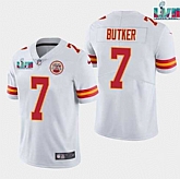 Men & Women & Youth Kansas City Chiefs #7 Harrison Butker White Super Bowl LVII Patch Vapor Untouchable Limited Stitched Jersey,baseball caps,new era cap wholesale,wholesale hats