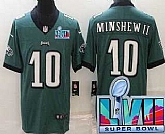 Men & Women & Youth Philadelphia Eagles #10 Gardner Minshew II Limited Green Super Bowl LVII Vapor Jersey,baseball caps,new era cap wholesale,wholesale hats