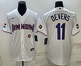 Men's Dominican Republic Baseball #11 Rafael Devers 2023 White World Baseball Classic Stitched Jersey,baseball caps,new era cap wholesale,wholesale hats