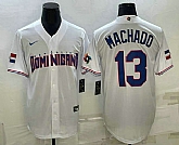 Men's Dominican Republic Baseball #13 Manny Machado 2023 White World Baseball Classic Stitched Jerseys,baseball caps,new era cap wholesale,wholesale hats