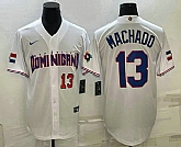 Men's Dominican Republic Baseball #13 Manny Machado Number 2023 White World Baseball Classic Stitched Jerseys,baseball caps,new era cap wholesale,wholesale hats