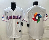 Men's Dominican Republic Baseball 2023 White World Baseball Big Logo With Patch Classic Stitched Jersey,baseball caps,new era cap wholesale,wholesale hats