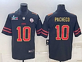 Men's Kansas City Chiefs #10 Isiah Pacheco Black Red Gold Super Bowl LVII Patch Vapor Untouchable Limited Stitched Jersey,baseball caps,new era cap wholesale,wholesale hats