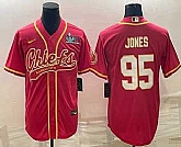 Men's Kansas City Chiefs #95 Chris Jones Red With Super Bowl LVII Patch Cool Base Stitched Baseball Jersey,baseball caps,new era cap wholesale,wholesale hats