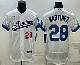 Men's Los Angeles Dodgers #28 JD Martinez Number White 2022 City Connect Flex Base Stitched Jersey,baseball caps,new era cap wholesale,wholesale hats