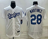 Men's Los Angeles Dodgers #28 JD Martinez White Flex Base Stitched Baseball Jersey,baseball caps,new era cap wholesale,wholesale hats