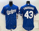 Men's Los Angeles Dodgers #43 Noah Syndergaard Blue Stitched MLB Flex Base Nike Jersey,baseball caps,new era cap wholesale,wholesale hats