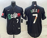 Men's Los Angeles Dodgers #7 Julio Urias Number Black Mexico 2020 World Series Cool Base Nike Jerseys,baseball caps,new era cap wholesale,wholesale hats