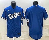 Men's Los Angeles Dodgers Blank Blue Flex Base Stitched Baseball Jersey