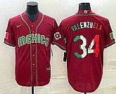 Men's Mexico Baseball #34 Fernando Valenzuela 2023 Red Blue World Baseball Classic Stitched Jerseys,baseball caps,new era cap wholesale,wholesale hats