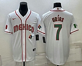 Men's Mexico Baseball #7 Julio Urias 2023 White Blue World Baseball Classic Stitched Jersey,baseball caps,new era cap wholesale,wholesale hats