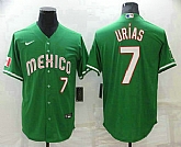 Men's Mexico Baseball #7 Julio Urias Number Green 2023 World Baseball Classic Stitched Jersey,baseball caps,new era cap wholesale,wholesale hats