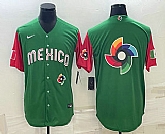 Men's Mexico Baseball 2023 Green World Big Logo With Patch Classic Stitched Jerseys,baseball caps,new era cap wholesale,wholesale hats