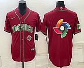 Men's Mexico Baseball 2023 Red World Baseball Big Logo Classic Stitched Jersey,baseball caps,new era cap wholesale,wholesale hats