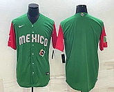 Men's Mexico Baseball Blank 2023 Green World With Patch Classic Stitched Jersey,baseball caps,new era cap wholesale,wholesale hats