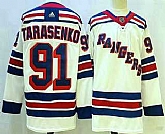 Men's New York Rangers #91 Vladimir Tarasenko White Stitched NHL Jersey