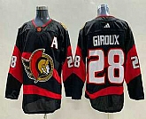 Men's Ottawa Senators #28 Claude Giroux Black 2022 Reverse Retro Authentic Jersey,baseball caps,new era cap wholesale,wholesale hats