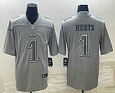 Men's Philadelphia Eagles #1 Jalen Hurts Gray Atmosphere Fashion Stitched Jersey,baseball caps,new era cap wholesale,wholesale hats