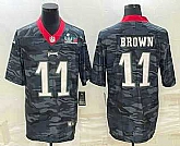 Men's Philadelphia Eagles #11 AJ Brown Camo Super Bowl LVII Patch Limited Stitched Jersey,baseball caps,new era cap wholesale,wholesale hats