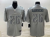 Men's Philadelphia Eagles #26 Miles Sanders Gray Atmosphere Fashion Stitched Jersey,baseball caps,new era cap wholesale,wholesale hats