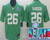 Men's Philadelphia Eagles #26 Miles Sanders Limited Green Rush Super Bowl LVII Vapor Jersey,baseball caps,new era cap wholesale,wholesale hats