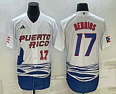Men's Puerto Rico Baseball #17 Jose Berrios Number 2023 White World Baseball Classic Stitched Jersey,baseball caps,new era cap wholesale,wholesale hats