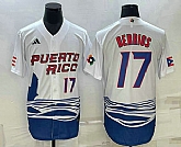 Men's Puerto Rico Baseball #17 Jose Berrios Number 2023 White World Baseball Classic Stitched Jerseys,baseball caps,new era cap wholesale,wholesale hats