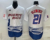 Men's Puerto Rico Baseball #21 Roberto Clemente 2023 White World Baseball Classic Stitched Jerseys,baseball caps,new era cap wholesale,wholesale hats