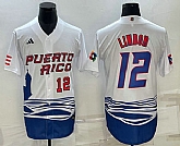 Men's Puerto Rico Baseball #23 Francisco Lindor Number White 2023 World Baseball Classic Stitched Jersey,baseball caps,new era cap wholesale,wholesale hats