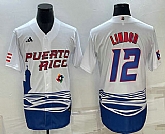Men's Puerto Rico Baseball #23 Francisco Lindor White 2023 World Baseball Classic Stitched Jersey,baseball caps,new era cap wholesale,wholesale hats