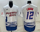 Men's Puerto Rico Baseball #23 Francisco Lindor White 2023 World Baseball Classic Stitched Jerseys,baseball caps,new era cap wholesale,wholesale hats