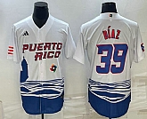 Men's Puerto Rico Baseball #39 Edwin Diaz 2023 White World Baseball Classic Stitched Jerseys,baseball caps,new era cap wholesale,wholesale hats