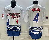 Men's Puerto Rico Baseball #4 Carlos Correa Number 2023 White World Baseball Classic Stitched Jerseys,baseball caps,new era cap wholesale,wholesale hats