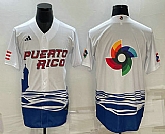 Men's Puerto Rico Baseball Big Logo White 2023 World Baseball Classic Stitched Jersey,baseball caps,new era cap wholesale,wholesale hats