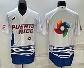 Men's Puerto Rico Baseball Big Logo White 2023 World Baseball Classic Stitched Jerseys,baseball caps,new era cap wholesale,wholesale hats