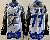Men's Tampa Bay Lightning #77 Victor Hedman White 2022 Reverse Retro Authentic Jersey,baseball caps,new era cap wholesale,wholesale hats
