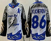Men's Tampa Bay Lightning #86 Nikita Kucherov White 2022 Reverse Retro Authentic Jersey,baseball caps,new era cap wholesale,wholesale hats