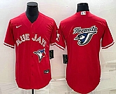 Men's Toronto Blue Jays Big Logo Red Stitched MLB Cool Base Nike Jersey,baseball caps,new era cap wholesale,wholesale hats