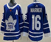 Men's Toronto Maple Leafs #16 Mitch Marner Blue 2022 Reverse Retro Authentic Jersey,baseball caps,new era cap wholesale,wholesale hats