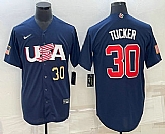 Men's USA Baseball #30 Kyle Tucker Number 2023 Navy World Baseball Classic Stitched Jersey,baseball caps,new era cap wholesale,wholesale hats