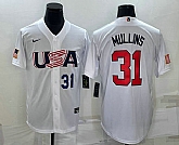Men's USA Baseball #31 Cedric Mullins Number 2023 White World Classic Stitched Jerseys,baseball caps,new era cap wholesale,wholesale hats