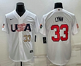 Men's USA Baseball #33 Lance Lynn Number 2023 White World Baseball Classic Stitched Jerseys,baseball caps,new era cap wholesale,wholesale hats