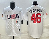 Men's USA Baseball #46 Paul Goldschmidt 2023 White World Baseball Classic Stitched Jersey,baseball caps,new era cap wholesale,wholesale hats