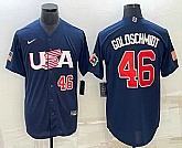 Men's USA Baseball #46 Paul Goldschmidt Number 2023 Navy World Baseball Classic Stitched Jerseys,baseball caps,new era cap wholesale,wholesale hats