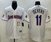 Mens Dominican Republic Baseball #11 Rafael Devers Number 2023 White World Baseball Classic Stitched Jersey,baseball caps,new era cap wholesale,wholesale hats
